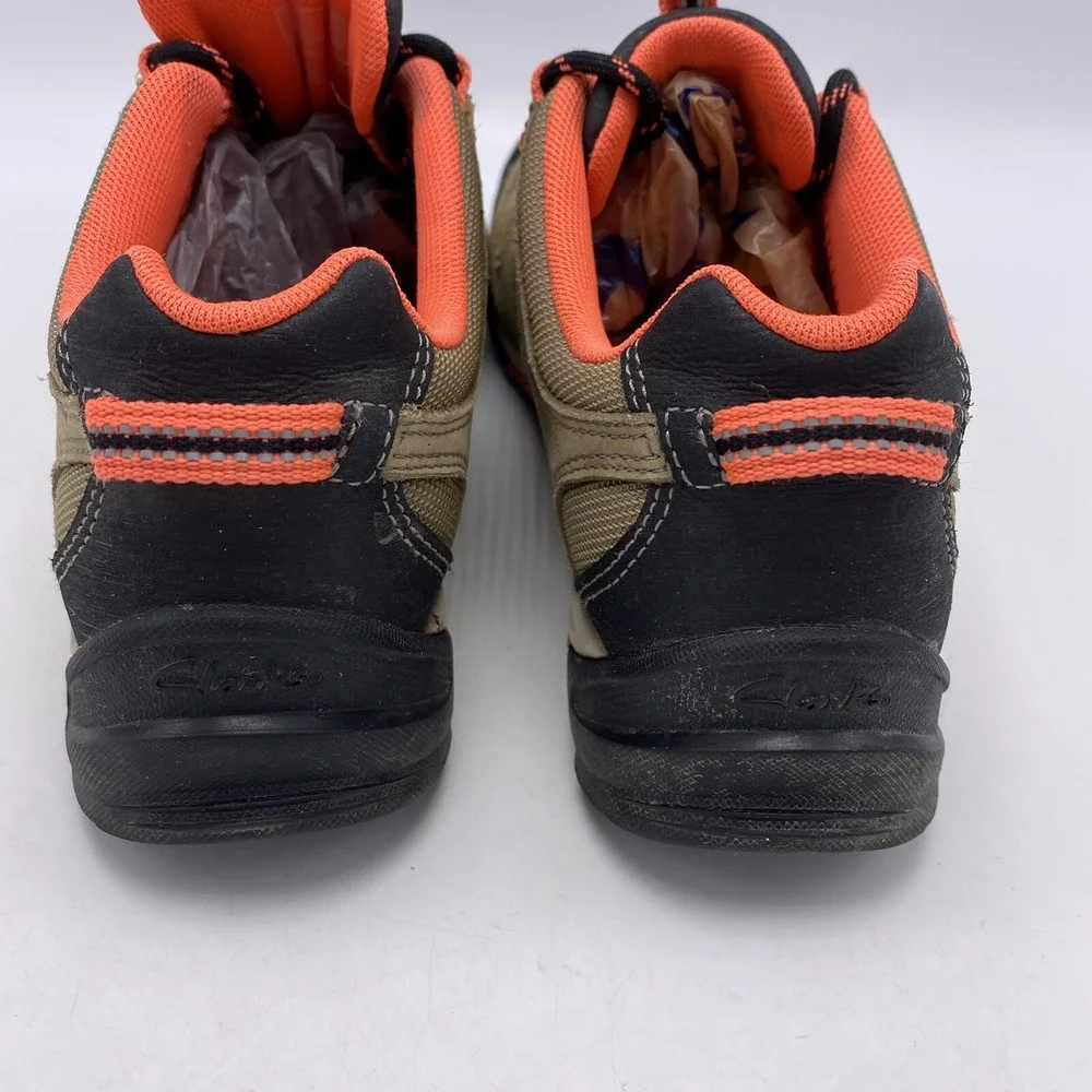 Clarks Shoes Womans 6.5 M Outdoor Ortholite Walking Leather Beige Orange Hiking